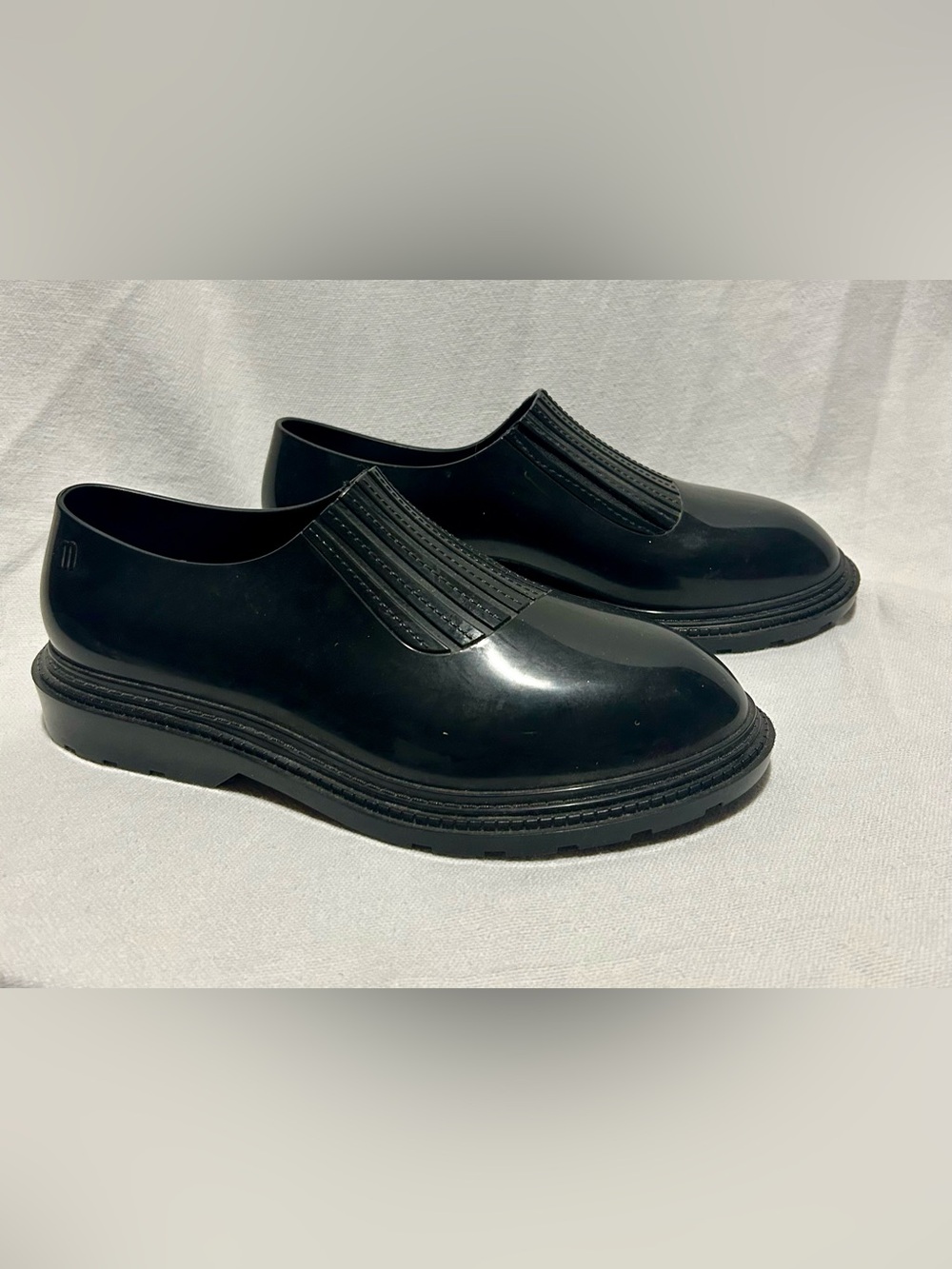 Melissa Aranha Black Jelly Loafer Flats Size 7 Brazil women’s